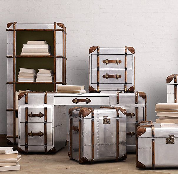 After seemingly circling the globe, a canvas-clad steamer trunk landed at a famed European antiques market. It was battered and worn, but its careful construction and handsome detailing marked it as bespoke luggage, crafted in early 20th-century England for a traveler of discerning taste (a traveler whose name – according to the brass plate mounted above the latch – was Tom Richards).