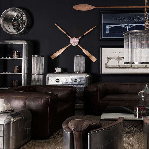 How to decorate a living with Aviator furniture?