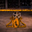 Yellow industrial Crank table Lille