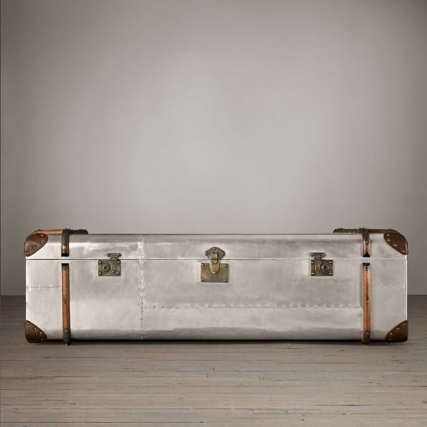 This Trunk coffee table measures 40 height x 60 width x 120 length.