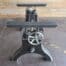 This Hure Crank table base is made of solid iron for the real deal industrial look.